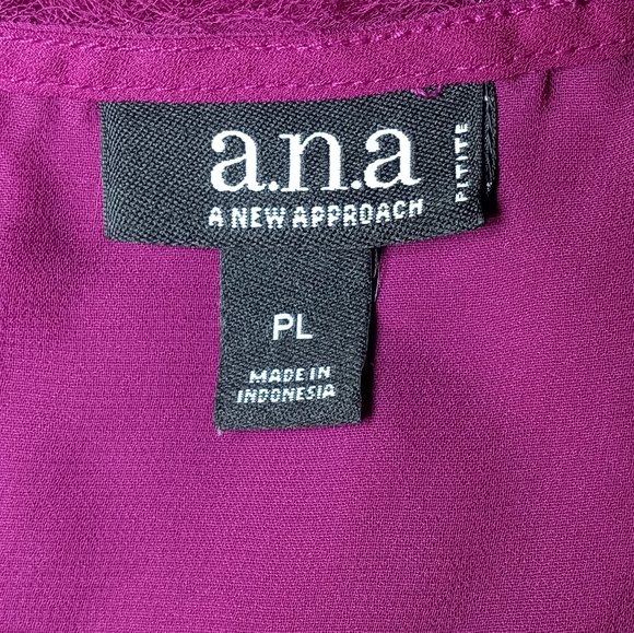 ANA | Fuchsia Studded Raw Hem Semi Sheer Tank Top | PL - Picture 4 of 7